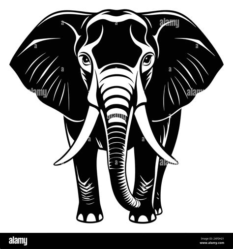 Elephant Head Silhouette Vector Illustration Stock Vector Image Art