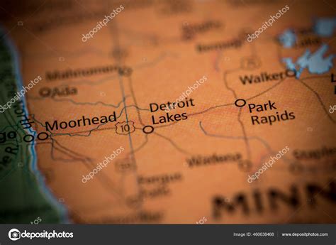 Detroit Lakes Minnesota Usa Map Stock Photo by ©aliceinwonderland2020 ...