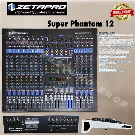 Jual MIXER AUDIO ZETAPRO SUPER PHANTOM 12 COMPRESSOR Zetapro