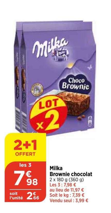 Promo Milka Brownie Chocolat Chez Bi Icatalogue Fr