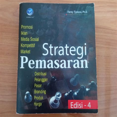 Preloved Buku Strategi Pemasaran Edisi Keempat Fandy Tjiptono