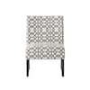 Noble House Kassi Grey Geometric Patterned Fabric Accent Chair 10955