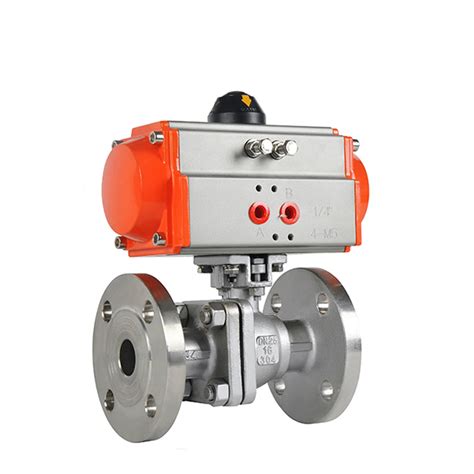 Pneumatic Flange Ball Valve Stainless Steel Covna