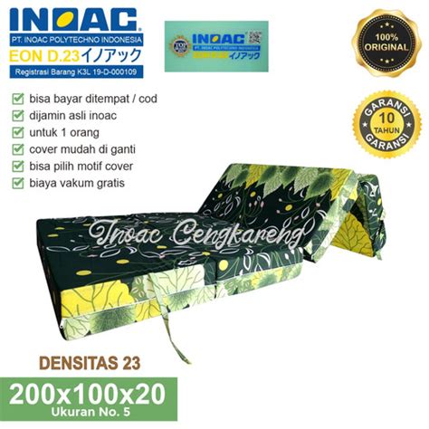 Jual Kasur Busa Lipat Inoac EON D23 Ukuran No 5 200x100x20 Tebal 20 Cm