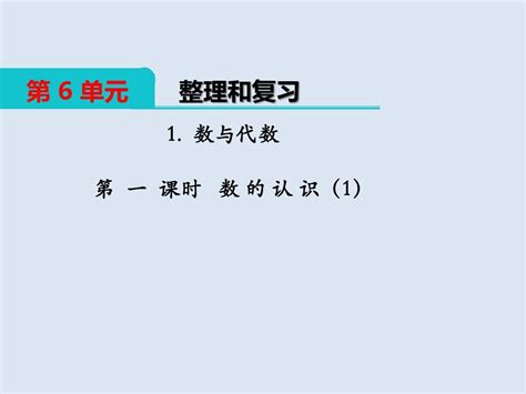 人教新课标六年级数学下册《61数与代数第1课时数的认识1》课件word文档在线阅读与下载无忧文档