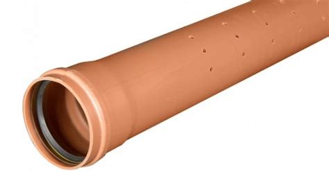 110mm X 3m Single Socket Half Perforated Drainage Pipe