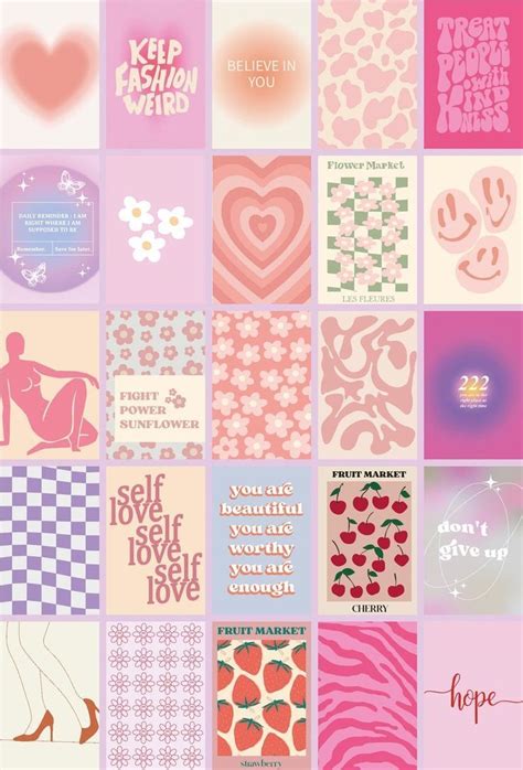 Pcs Danish Pastel Aesthetic Wall Collage Kit Trendy Etsy In