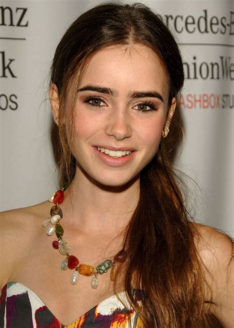 Lily Collins Beauty Evolution Spring 2009 Mercedes Benz Fashion Week Hazeleyeshadowbrown