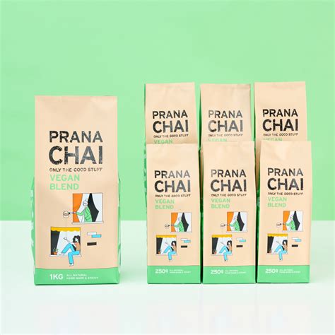 Prana Chai Vegan Bundle (Buy 6 x 250g, get 1kg for FREE) – Wholesale ...