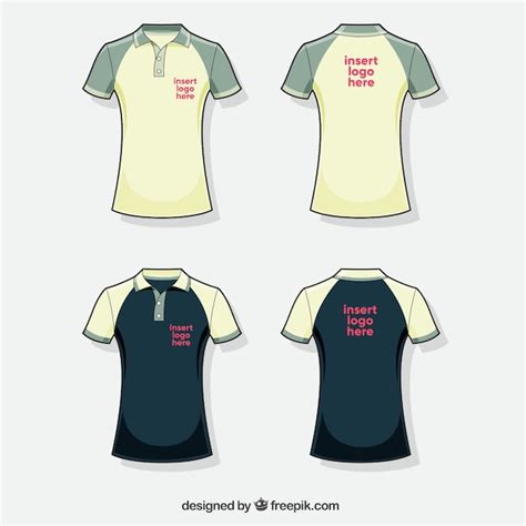 Polo shirt collection with different colors | Free Vector