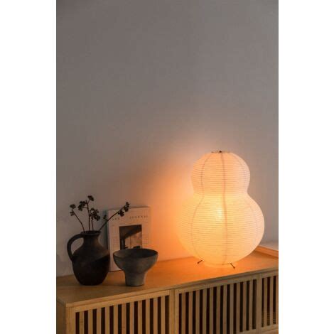 Lampadaire En Papier De Riz Cm Marlier Sklum Blanc