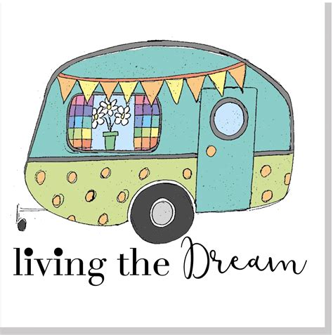 Living The Dream Caravan Square Card Jola Designs