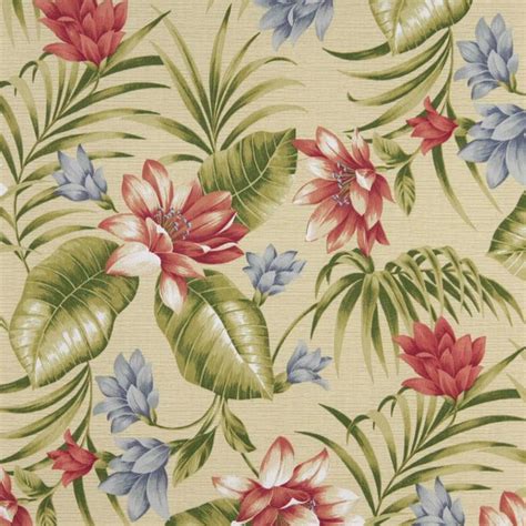 Green Pink Blue And Yellow Floral Outdoor Marine Upholstery Fabric By