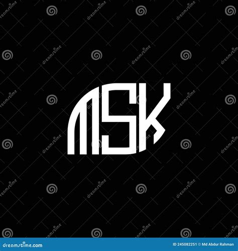 Msk Letter Logo Design On Black Background Msk Creative Initials