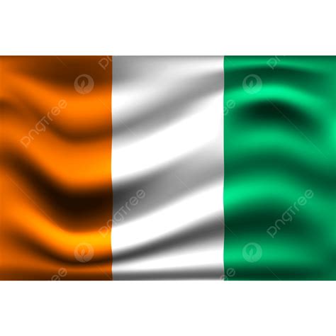 Waves 3d Transparent Png Ivory Coast Flag Waving 3d Illustration