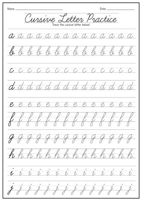 Cursive Alphabet Letter Tracing Worksheet Worksheets Library