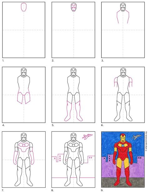 Easy How To Draw Iron Man Tutorial And Iron Man Coloring Page Iron