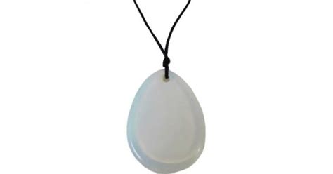 Pendentif Ovale En Pierre Opalite