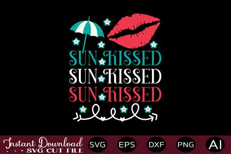 Sun Kissed T Shirt Design Summer Beach Bundle SVG Beach Svg Bundle