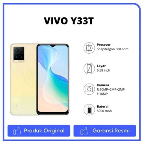 Jual Vivo Y33T 8 4 128 GB Garansi Resmi Indonesia Di Seller Waloh Store