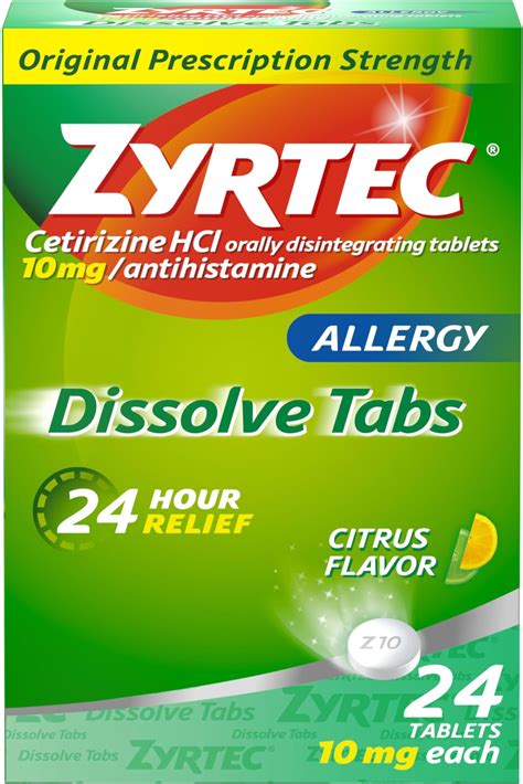 Zyrtec 24 Hr Allergy Relief Liquid Gel Capsules Cetirizine Hcl Antihistamine 12 Ct