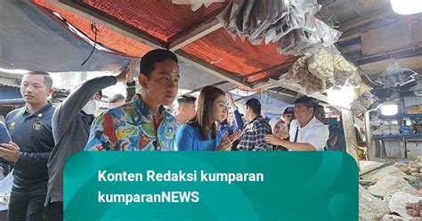 Pipi Gibran Dicubit Pedagang Saat Blusukan Di Pasar Kemiri Muka Depok