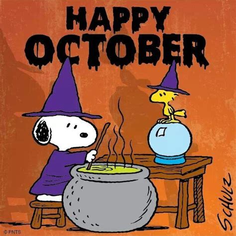 Happy October Snoopy Halloween Charlie Brown Halloween Snoopy