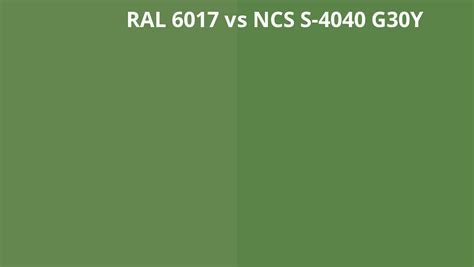 Ral 6017 Vs Ncs S 4040 G30y Ral Colour Chart Uk