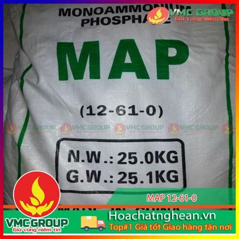 Map 12 61 0 Mono Ammonium Phosphate Trung QuỐc 25kgbao HÓa ChẤt