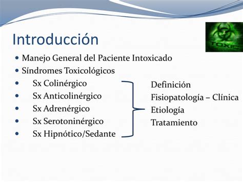 S Ndromes Toxicol Gicos Ppt