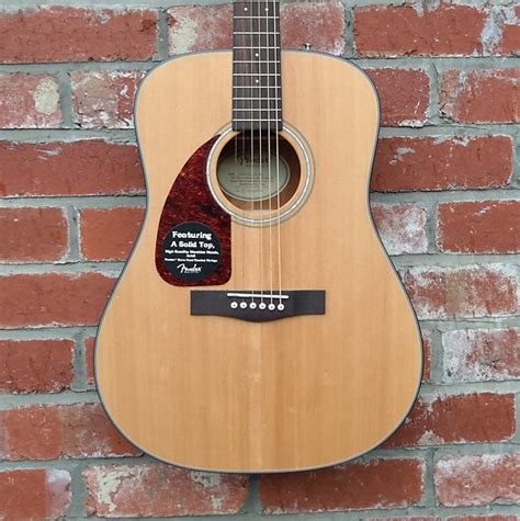 Fender Cd S Left Handed Acoustic Guitar Spruce Top Natural Reverb