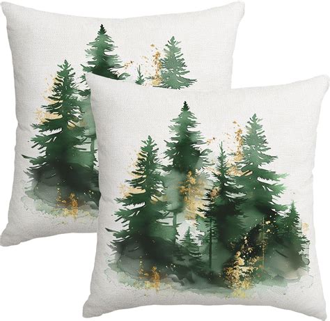 Amazon Artmag Christmas Pillow Covers X Inch Set Of Green