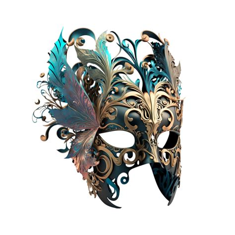 Barazil Festival Golden Carnival Mask 22633358 Png