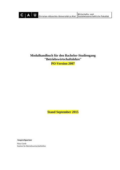 PDF Modulhandbuch für den Bachelor Studiengang 4 Modulcode