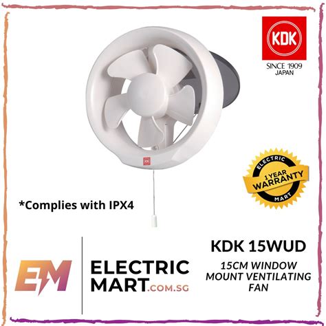 KDK 15WUD 15cm 20WUD 20cm Window Mount Ventilating Fan Shopee Singapore