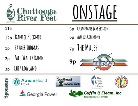 Music Lineup At Chattooga River Fest This Saturday | AM 1180 Radio