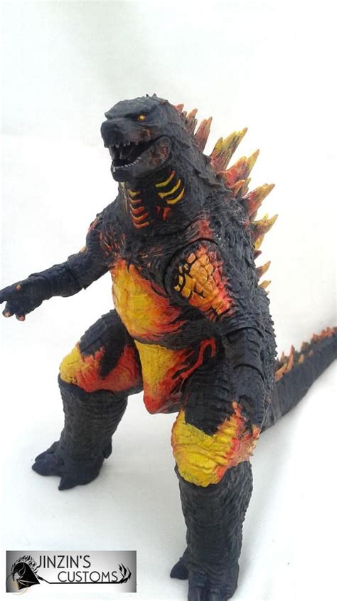 Neca Burning Godzilla 2014 12 Inch Figure Custom Painted Toy 1781001803