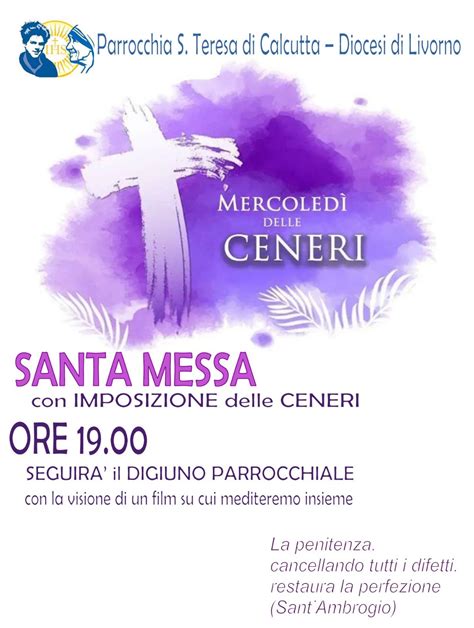 Mercoledì delle Ceneri 2023 Parrocchia Santa Teresa di Calcutta