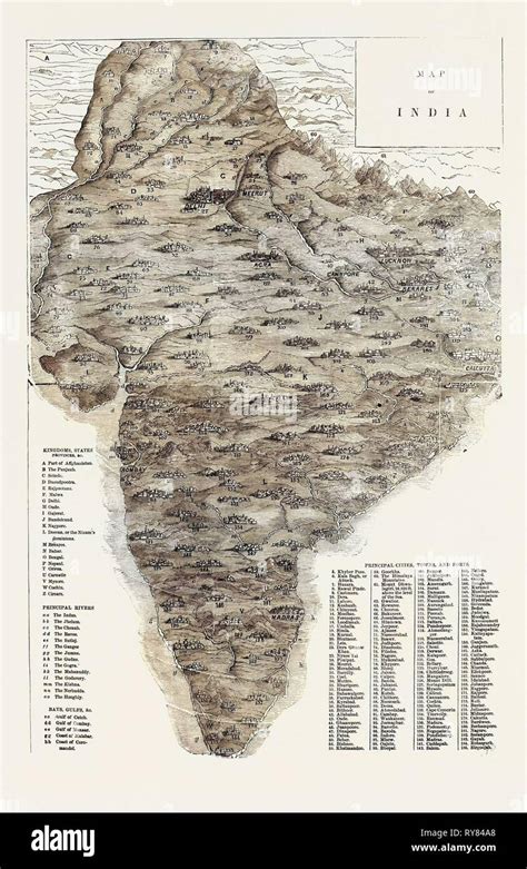 India map 1857 hi-res stock photography and images - Alamy