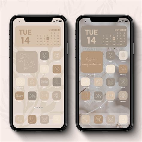 Nude Aesthetic IPhone Ios 16 App Icons Theme Pack Abstract App Icon