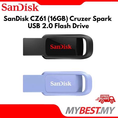 Sandisk Cz61 Cruzer Spark Usb 2 0 Flash Drive 16gb 32gb Shopee Malaysia