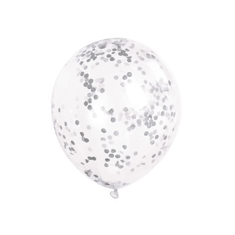 Ballons Transparents Et Confettis Argent Pour L Anniversaire De Votre