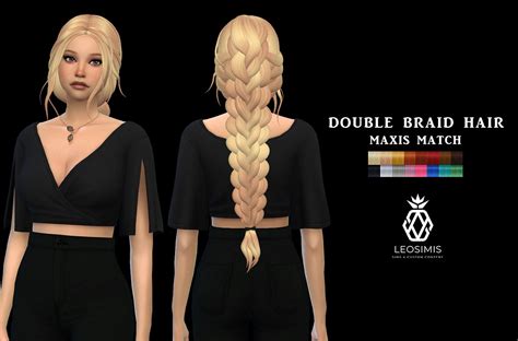 Sims 4 maxis match hair cc braids - perugase