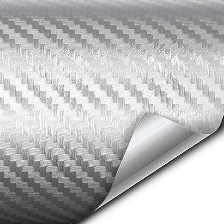 Amazon DIYAH 3D Silver Carbon Fiber Film Twill Weave Vinyl Sheet