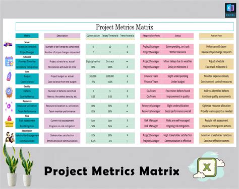 project metrics matrix diirzal