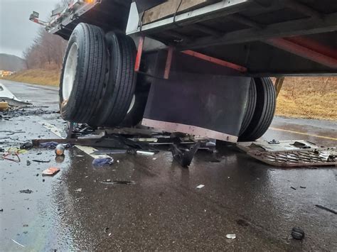 3 Tractor Trailers Collide On I 80 In Centre County 1 Killed