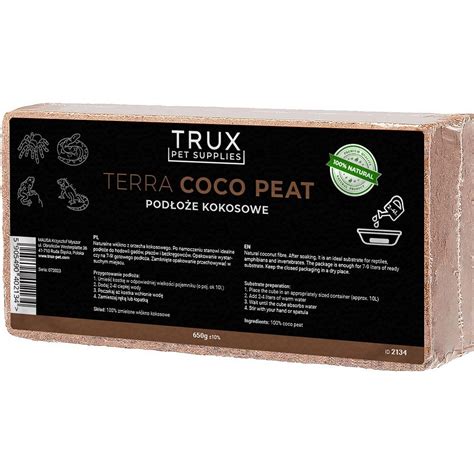 Trux Terra Coco Peat 650G Podłoże Kokosowe Brykiet Kokosowy Kostka