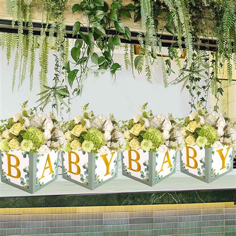 Buy Baby Shower Centerpiece Baby Blocks Decoration Sage Green Baby