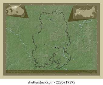 Udmurt Republic Russia Elevation Map Colored Stock Illustration 2280919395 | Shutterstock