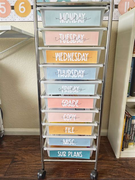 6 Fun Styles of 10 Drawer Cart Labels - Shayna Vohs